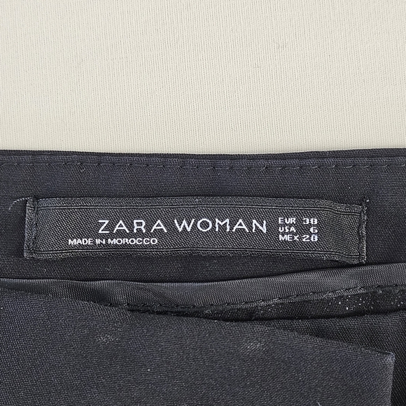 ZARA Woman, Women's Black Pants, Size 6 - Picture 3 of 6